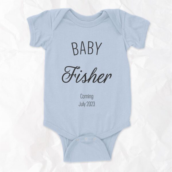 Baby Announcement Onesie - Image 2