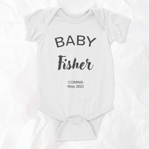 Baby Announcement Onesie - Image 3