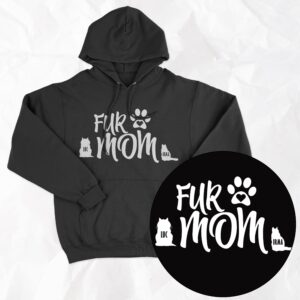 Fur Mom with Pet Names and Outlines - Option to Add Halo for Angel Fur Babies