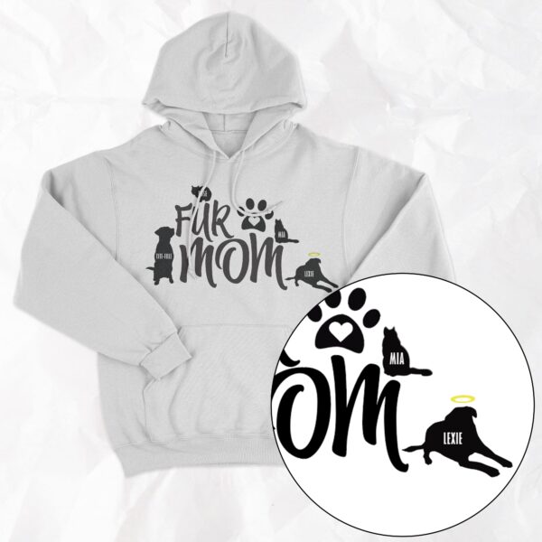 Fur Mom with Pet Names and Outlines - Option to Add Halo for Angel Fur Babies - Image 2