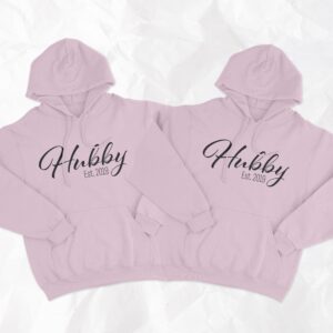 Hubby and Hubby Hoddies With Year of Wedding