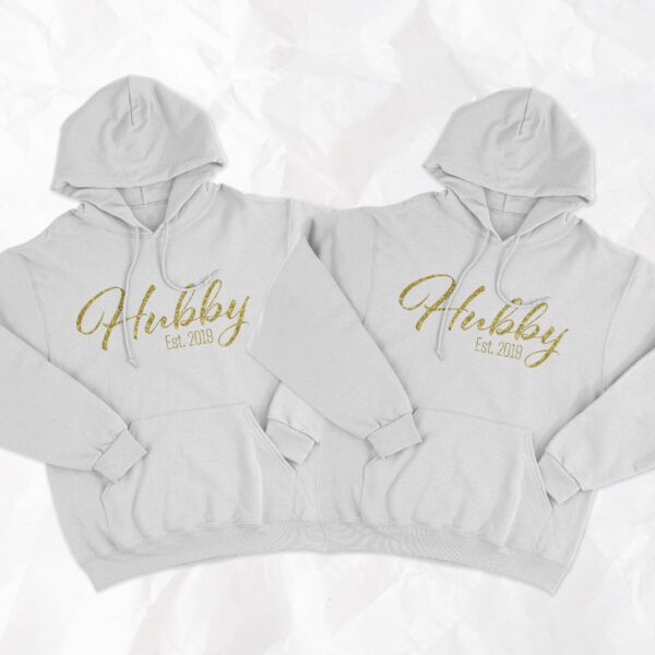 Hubby and Hubby Hoddies With Year of Wedding - Image 5