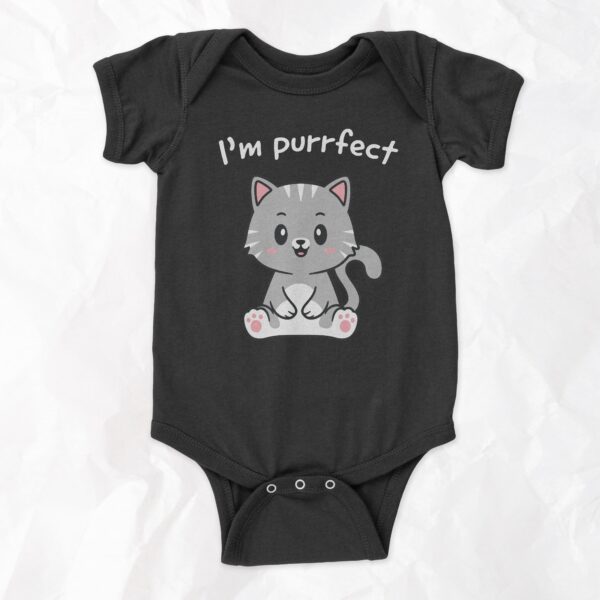 I'm Purrfect - Short Sleeve Onesie - Image 3