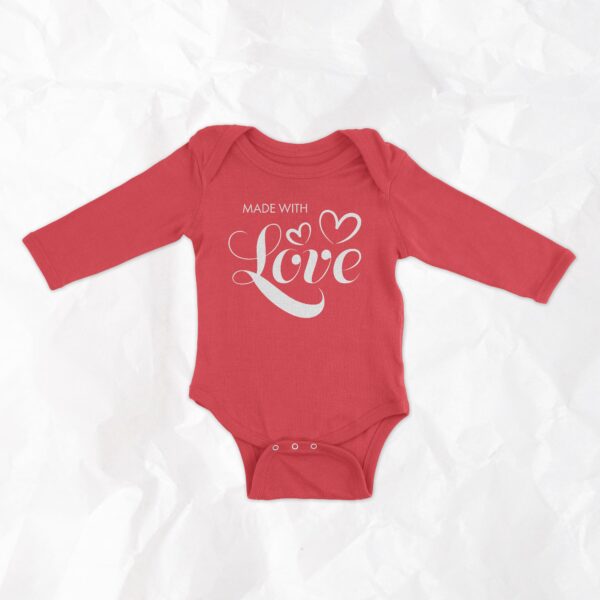Made with Love - Long Sleeve Onesie - Image 2