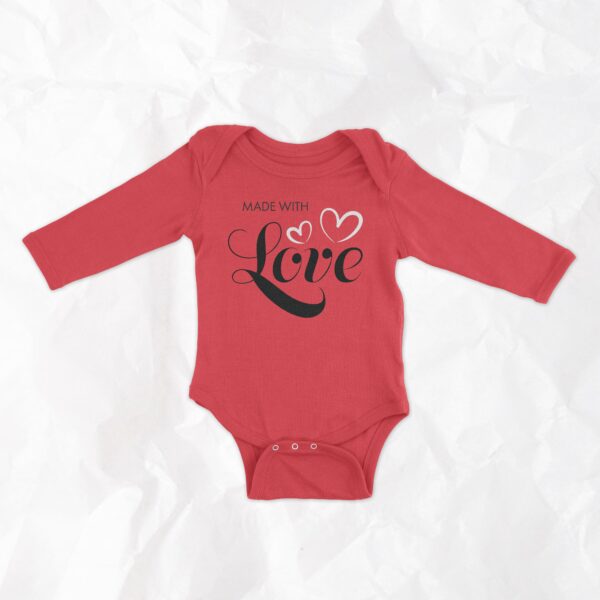Made with Love - Long Sleeve Onesie - Image 3