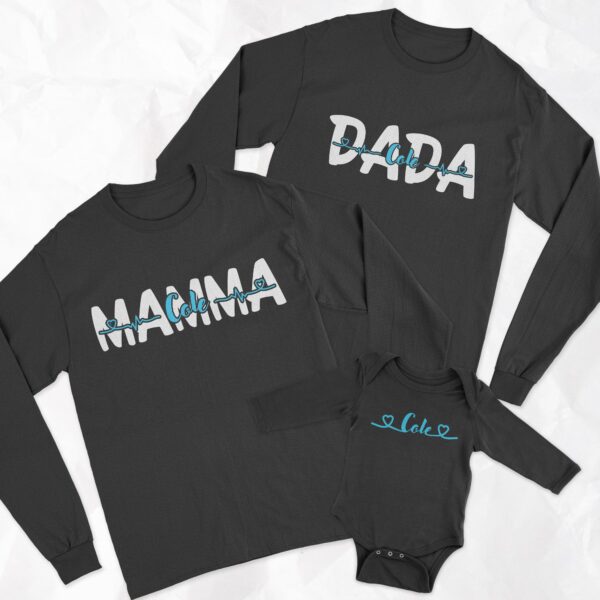 Family Matching Shirts with Child's Name - Long Sleeve - Image 2