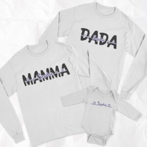 Family Matching Shirts with Child's Name - Long Sleeve