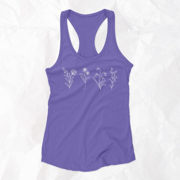 Wildlfowers - Woman Racerback Tank Top - Image 3