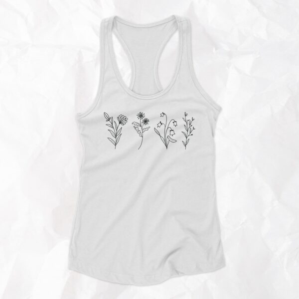 Wildlfowers - Woman Racerback Tank Top - Image 2