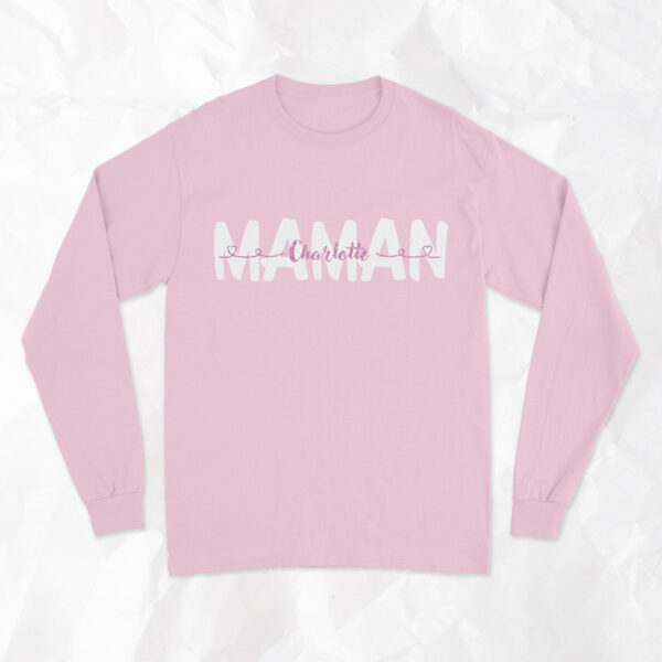 Mamma with Child Name - Adult Long Sleeve - Image 3