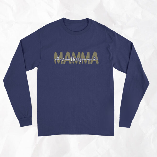 Mamma with Child Name - Adult Long Sleeve