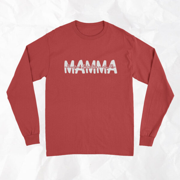 Mamma with Child Name - Adult Long Sleeve - Image 2