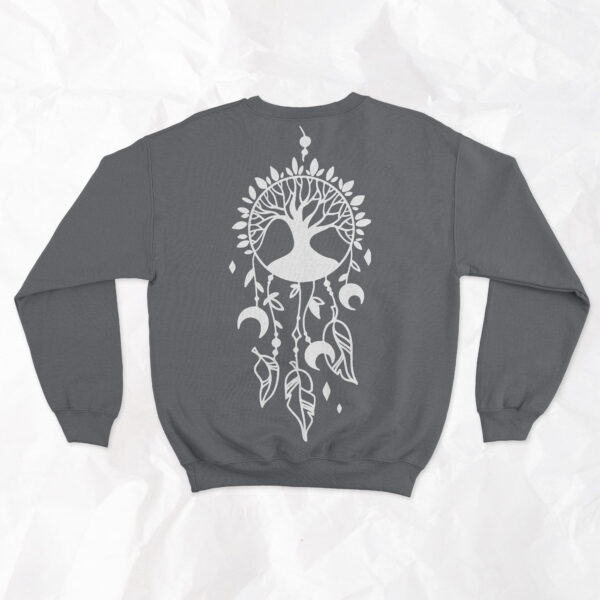Dreamcatcher (On Back) - Adult Crewneck - Image 4