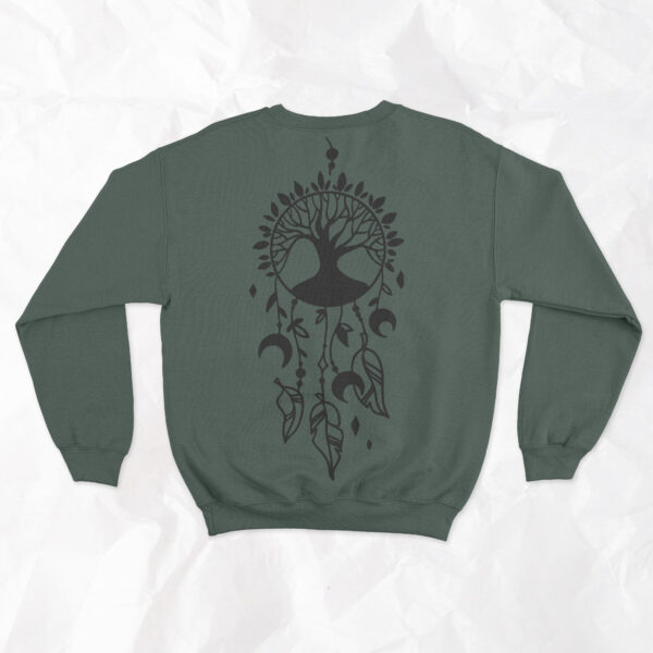 Dreamcatcher (On Back) - Adult Crewneck - Image 3