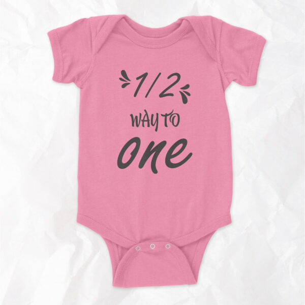 Half Way To One - Short Sleeve Onesie - Image 3