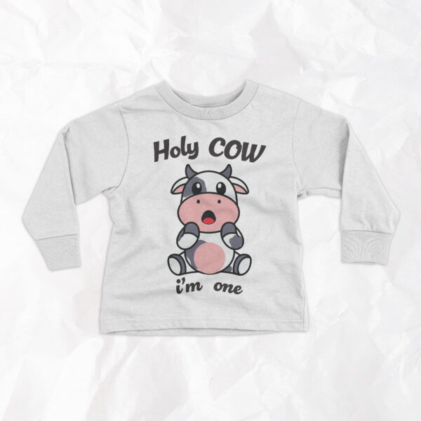 Holy Cow I'm One - Toddler Long Sleeve