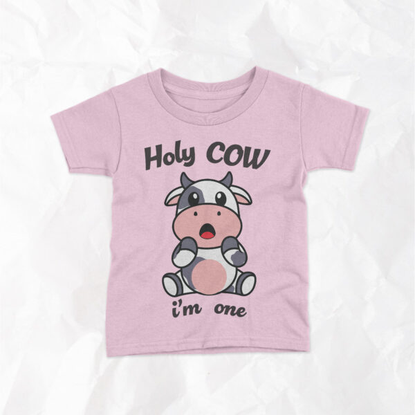 Holy Cow I'm One - Kids T-Shirt - Image 3