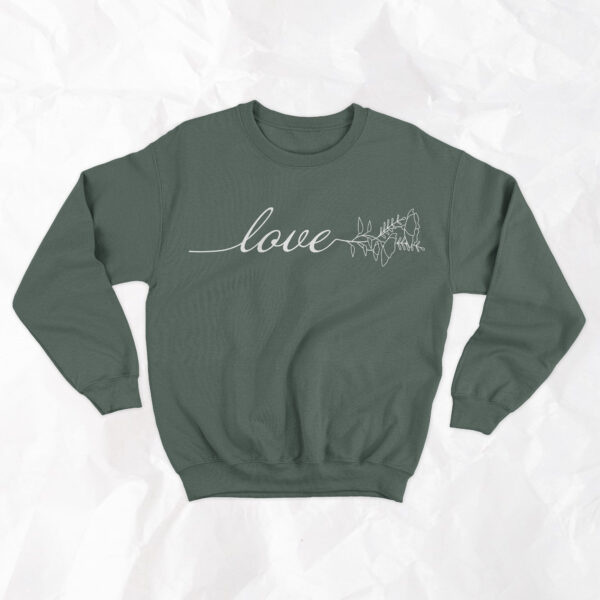 Love Flowers - Adult Crewneck - Image 5