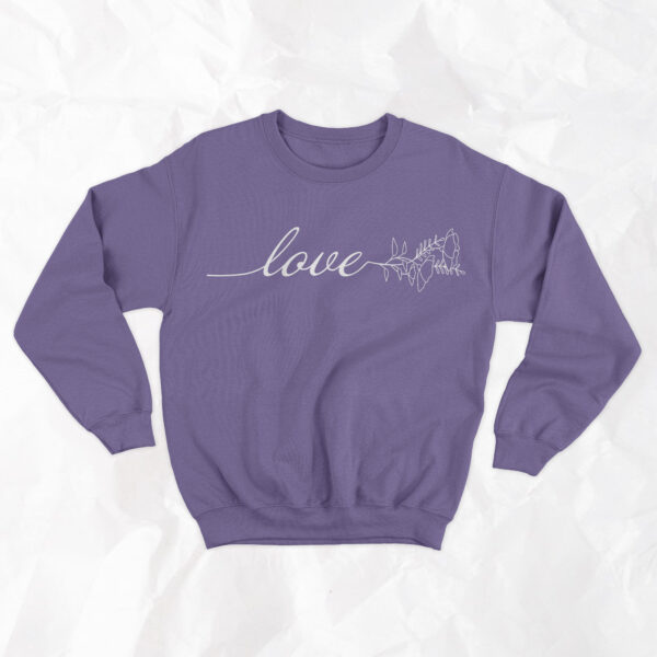 Love Flowers - Adult Crewneck - Image 4