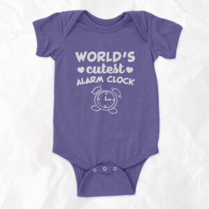World's Cutest Alarm Clock - Short Sleeve Onesie