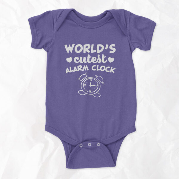 World's Cutest Alarm Clock - Short Sleeve Onesie