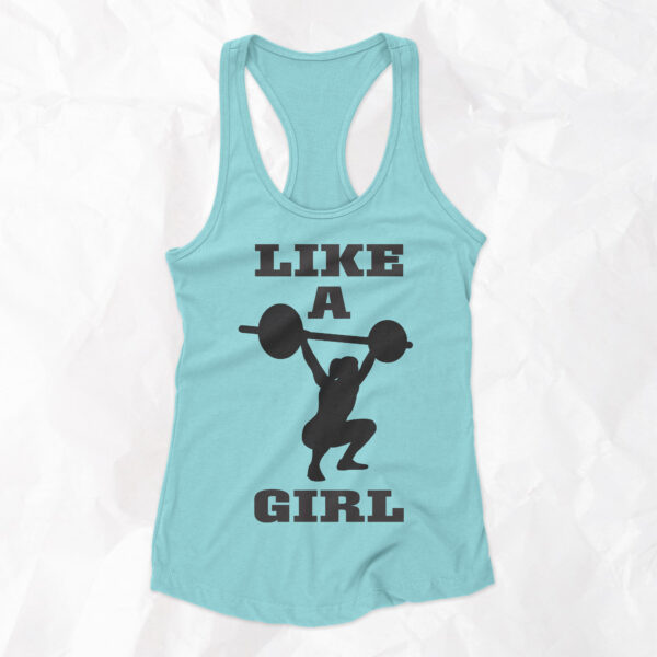 Like A Girl (Lift) - Woman Racerback Tank Top - Image 3