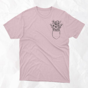 Wildflowers in Pocket - Adult T-Shirt