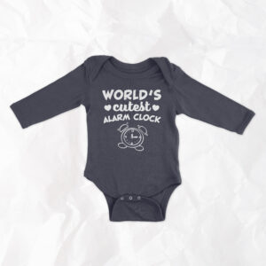 World's Cutest Alarm Clock - Long Sleeve Onesie
