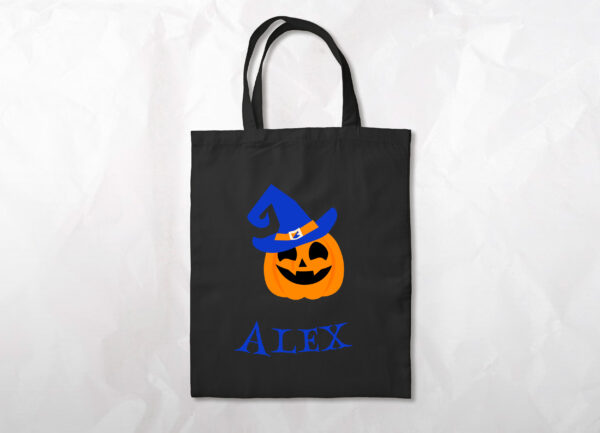 Trick or Treat Bag - Pumpkin with Name - Image 2