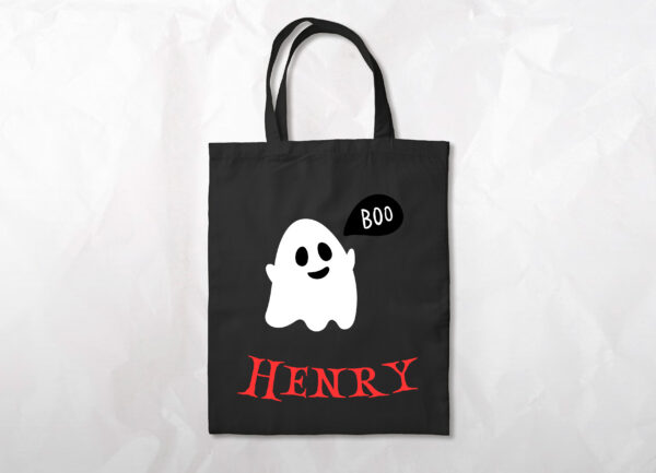 Trick or Treat Bag - Ghost with Name - Image 2