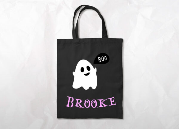 Trick or Treat Bag - Ghost with Name - Image 3