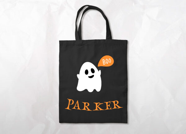 Trick or Treat Bag - Ghost with Name
