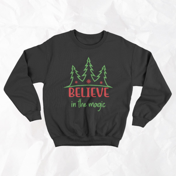 Believe in the Magic (of Christmas) - Adult Crewneck - Image 3