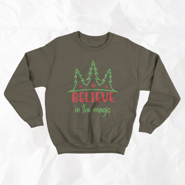 Believe in the Magic (of Christmas) - Adult Crewneck - Image 4