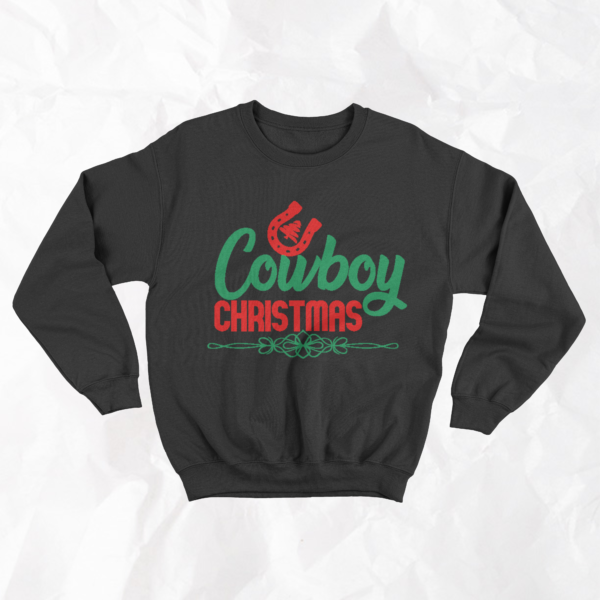 Cowboy Christmas - Adult Crewneck - Image 3