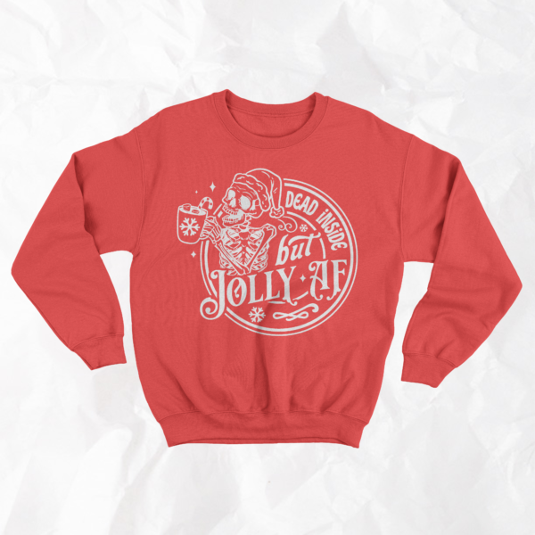Dead Inside but Jolly - Adult Crewneck - Image 4