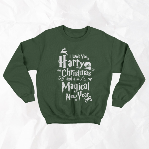 I Wish You a Harry Christmas and a Magical New Year - Adult Crewneck - Image 6