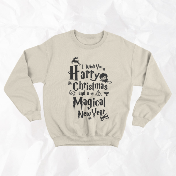 I Wish You a Harry Christmas and a Magical New Year - Adult Crewneck - Image 3