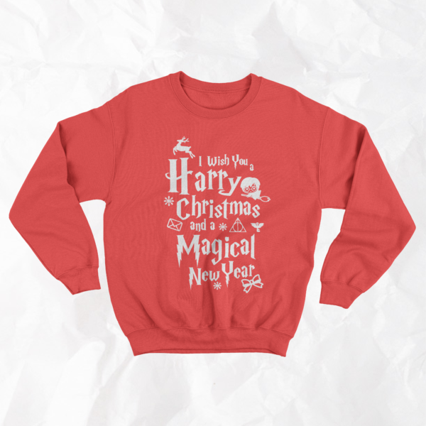 I Wish You a Harry Christmas and a Magical New Year - Adult Crewneck - Image 5