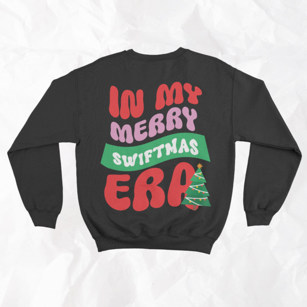 In My Merry Swiftmas Era (On Back) - Adult Crewneck - Image 4