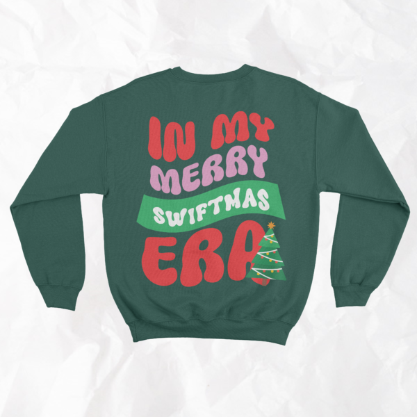 In My Merry Swiftmas Era (On Back) - Adult Crewneck - Image 3