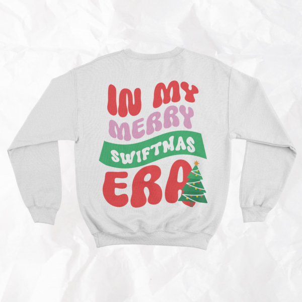 In My Merry Swiftmas Era (On Back) - Adult Crewneck - Image 2