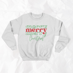 Merry Merry Merry Christmas - Adult Crewneck