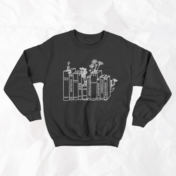 Taylor Swift Album Books - Adult Crewneck - Image 5
