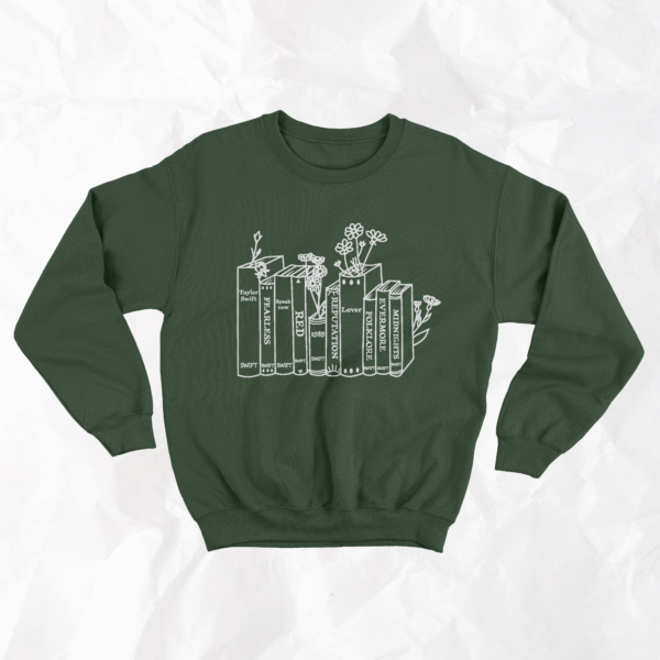 Taylor Swift Album Books - Adult Crewneck - Image 3