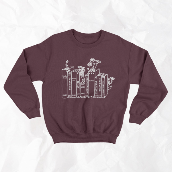 Taylor Swift Album Books - Adult Crewneck