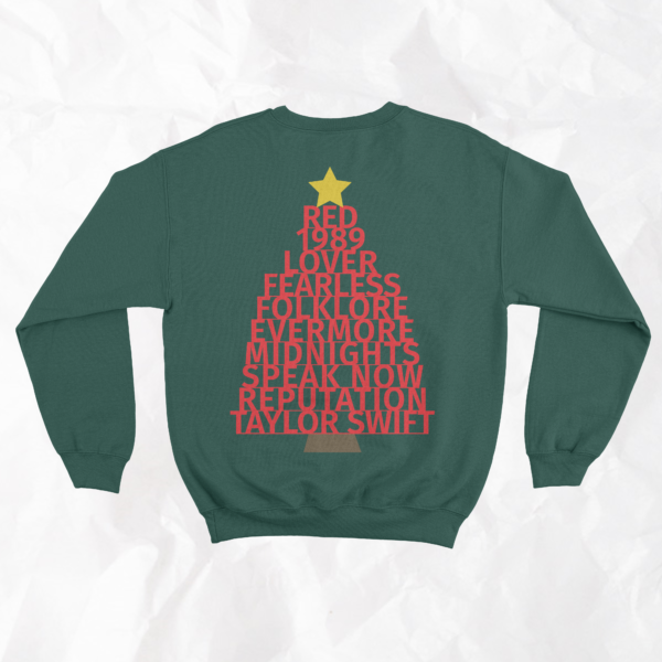 Taylor Swift Album Tree (On Back) - Adult Crewneck - Image 4