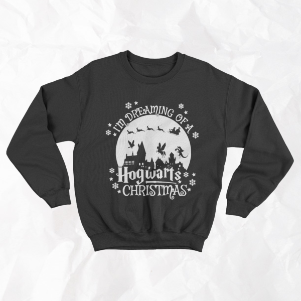 I'm Dreaming of a Hogwarts Christmas - Adult Crewneck - Image 2