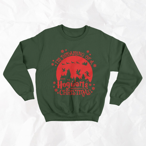I'm Dreaming of a Hogwarts Christmas - Adult Crewneck - Image 3