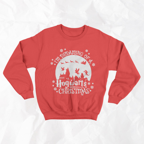 I'm Dreaming of a Hogwarts Christmas - Adult Crewneck - Image 4